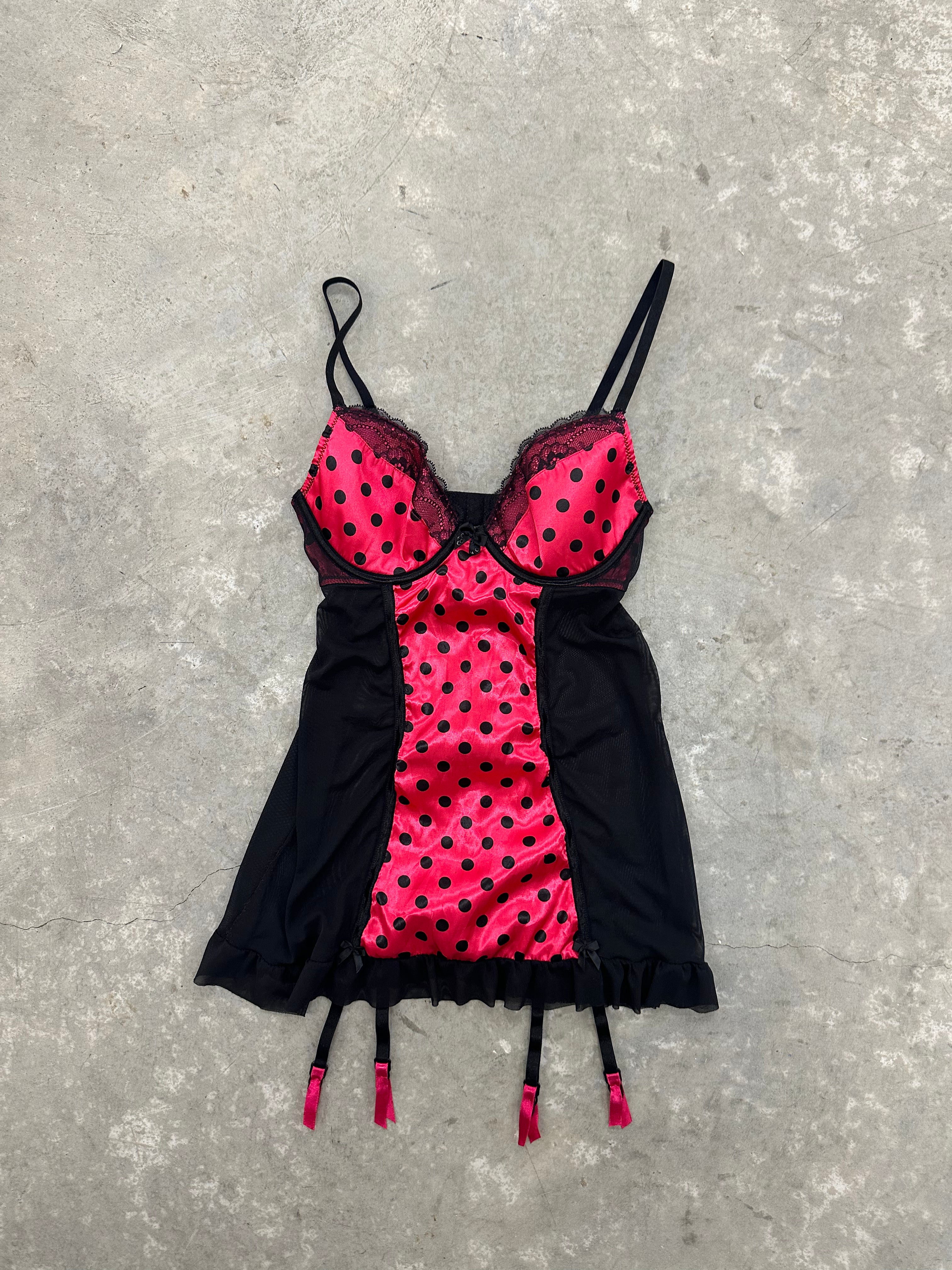 PINK POLKA BABYDOLL