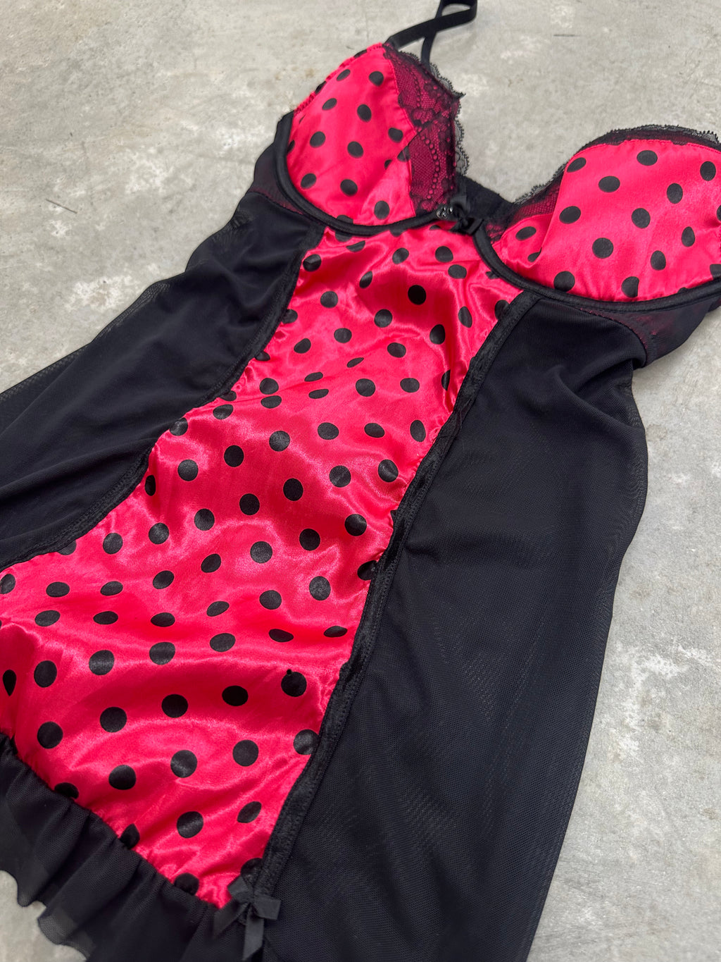PINK POLKA BABYDOLL