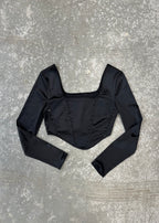 LONG SLEEVE STUDDEN CORSET TOP