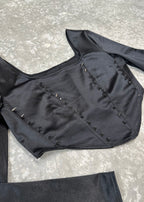 LONG SLEEVE STUDDEN CORSET TOP