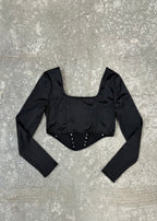 LONG SLEEVE STUDDEN CORSET TOP