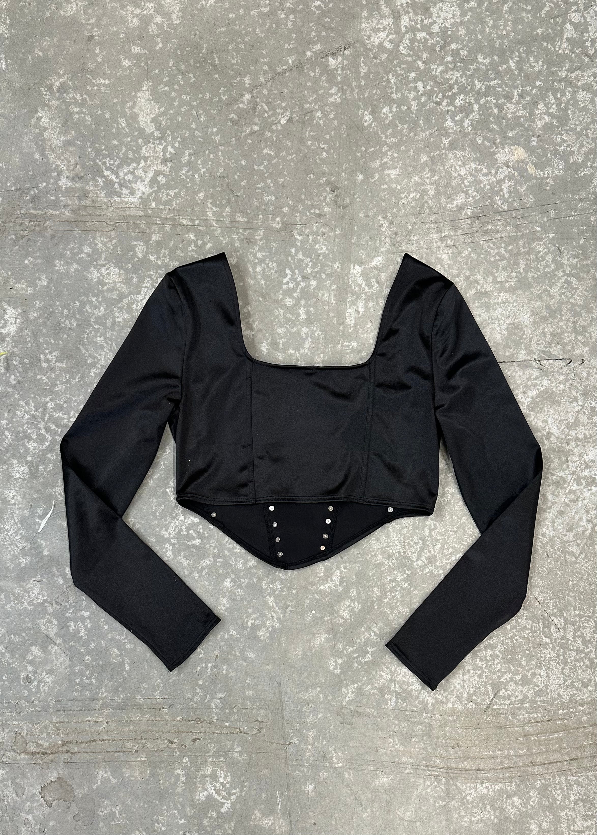 LONG SLEEVE STUDDEN CORSET TOP