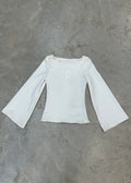 LONG SLEEVE FLOWY BUTTON TOP