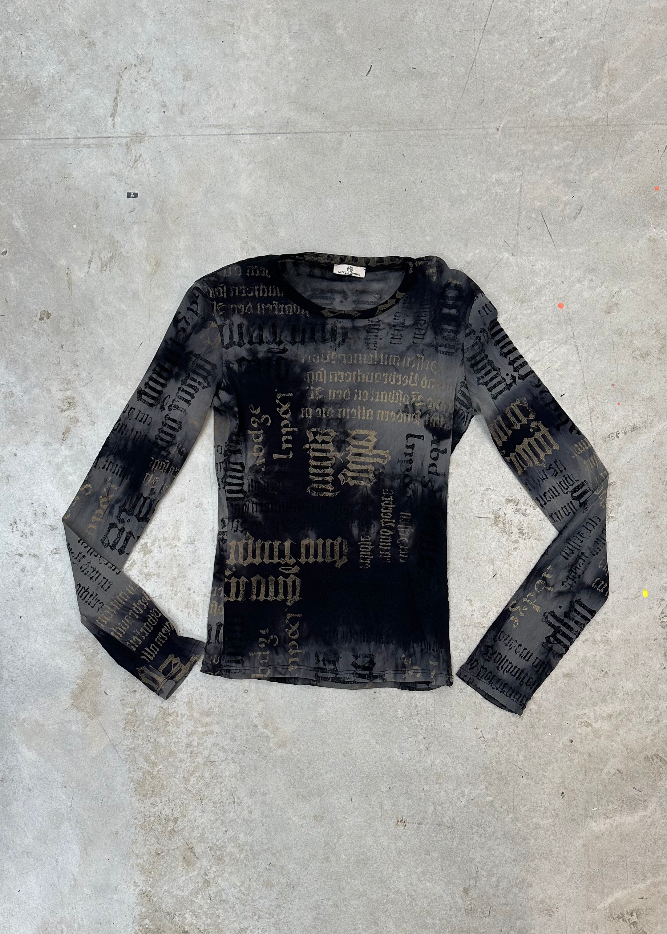 LONG SLEEVE MESH TOP