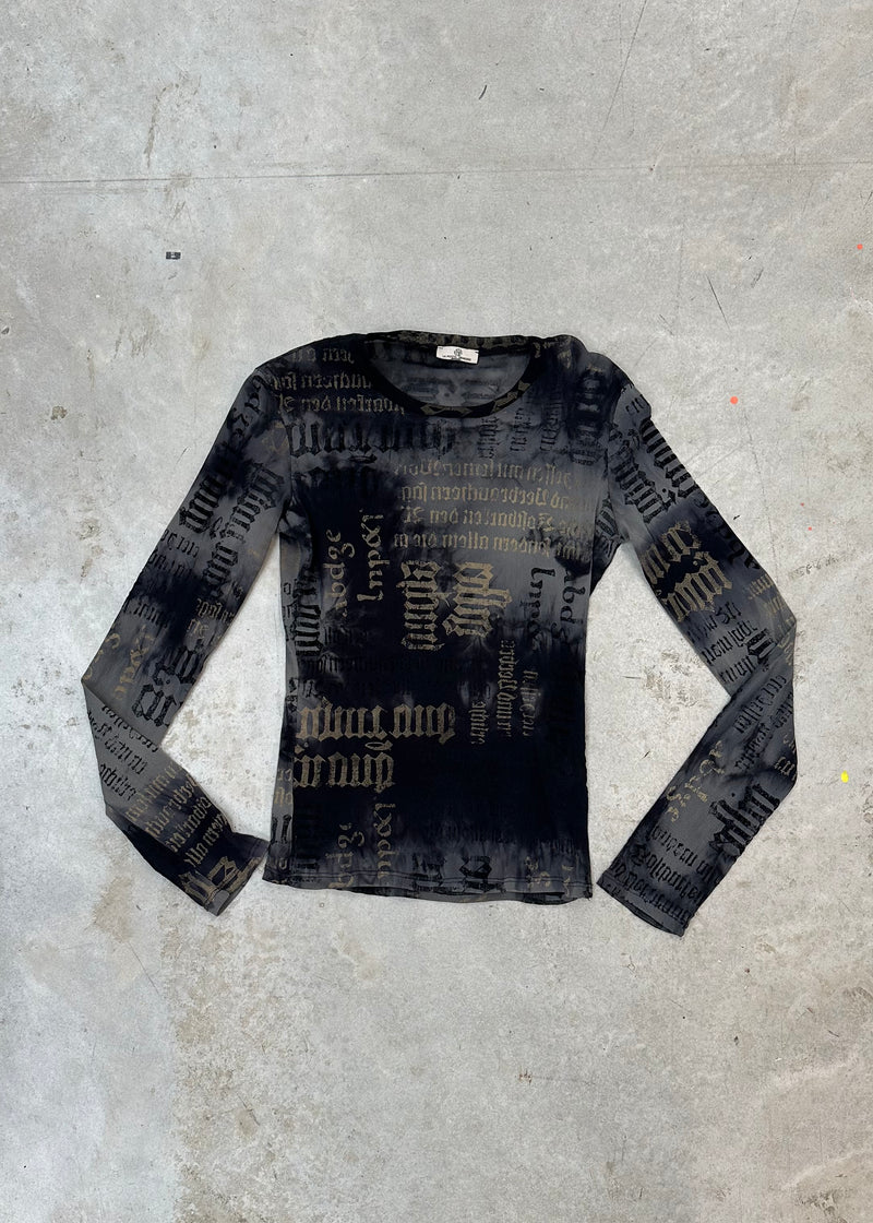 LONG SLEEVE MESH TOP