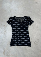 MOUSTACHE GRAPHIC PRINT T-SHIRT