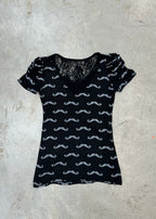 MOUSTACHE GRAPHIC PRINT T-SHIRT