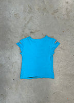 PUNKYFISH BLUE AND BLACK CUT-OUT TOP