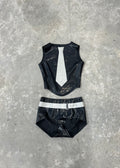 LATEX TIE AND BELT SET