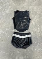 LATEX TIE AND BELT SET
