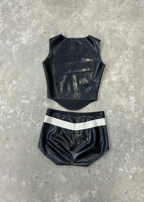 LATEX TIE AND BELT SET