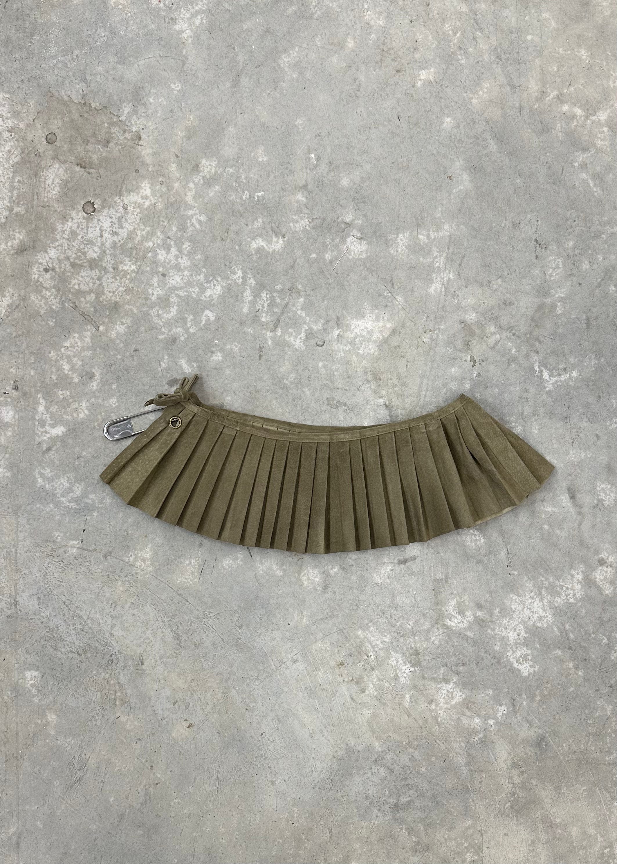 PLEATED MICRO-MINI SKIRT