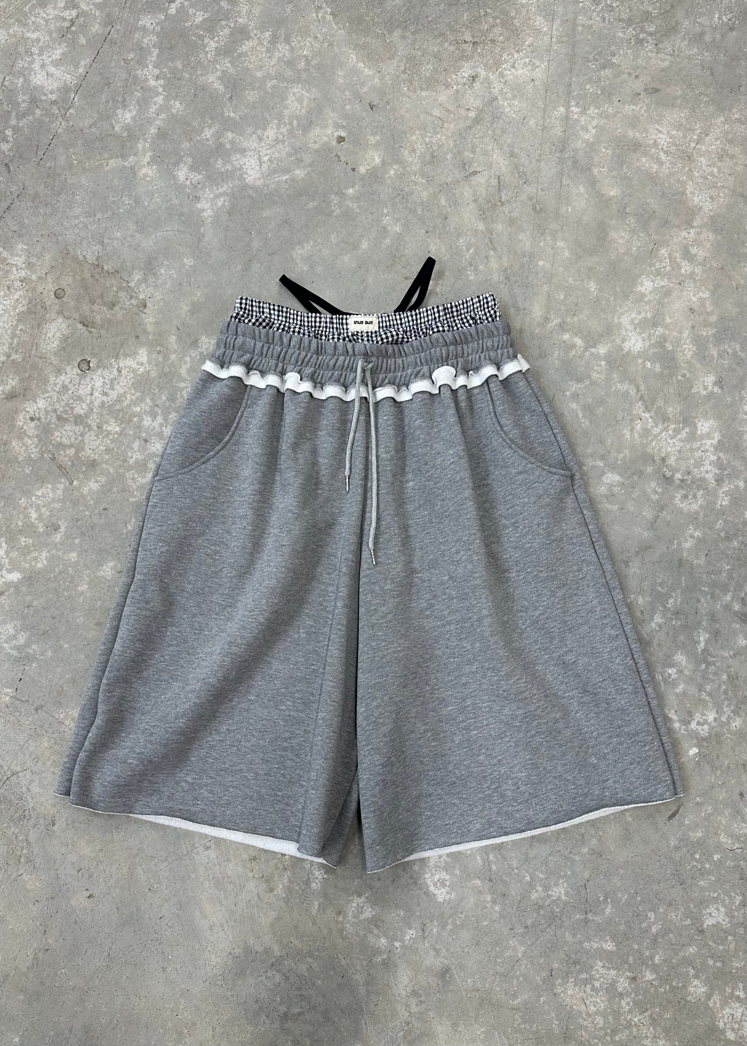 LAYERED JOGGER SHORTS